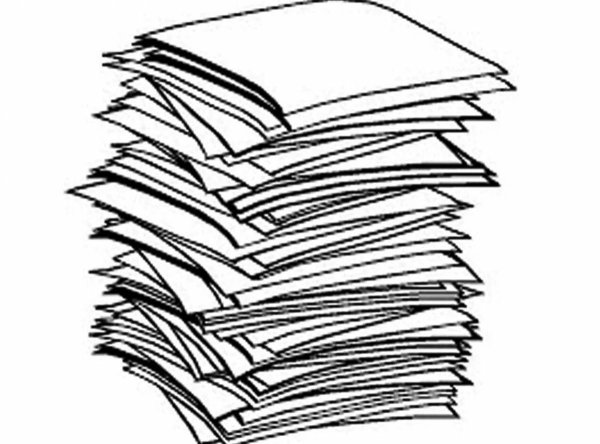 Схематично стопка бумаг