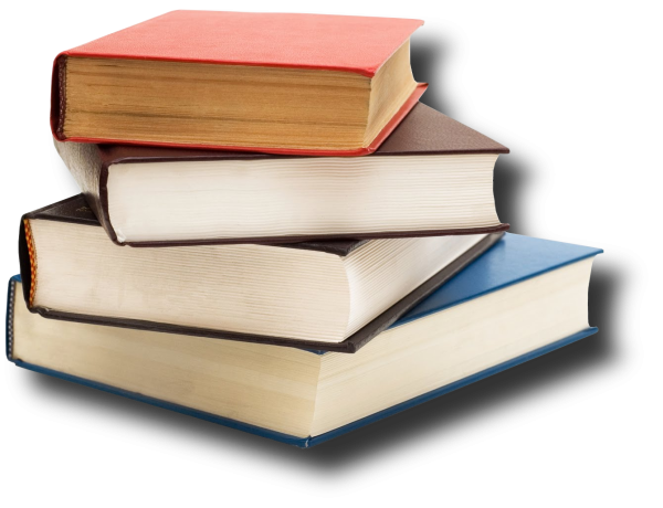 Стопка книг на белом фоне