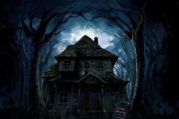 Мрачный дом арт фон