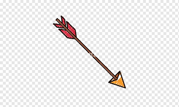 Летящие стрелы на прозрачном фоне