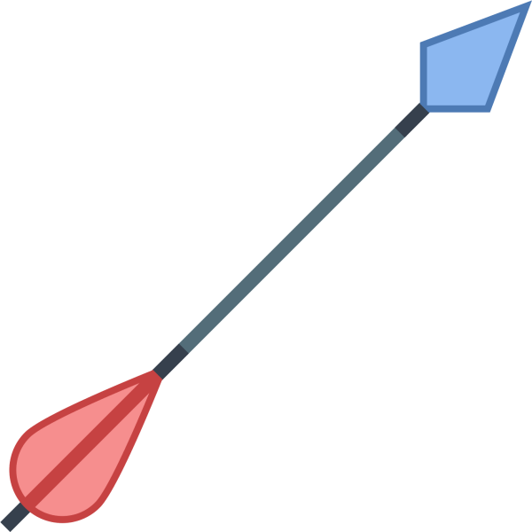 Стрела на прозрачном фоне