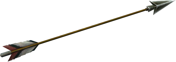 Стрела на белом фоне