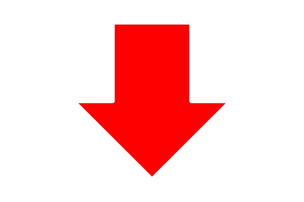 Красная стрелка вниз