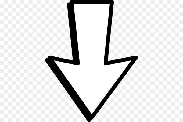 Стрелка вниз белая