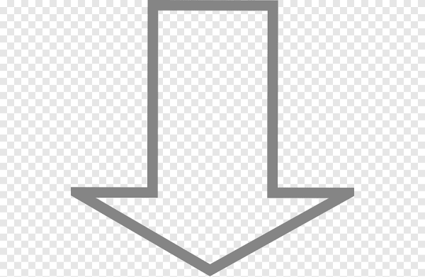 Белая стрелочка вниз на прозрачном фоне