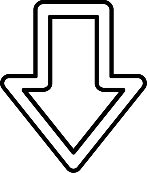 Стрелка вниз белая