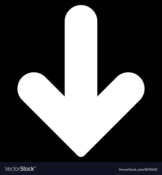 Черная стрелочка на белом фоне