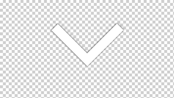 Белая стрелочка на прозрачном фоне