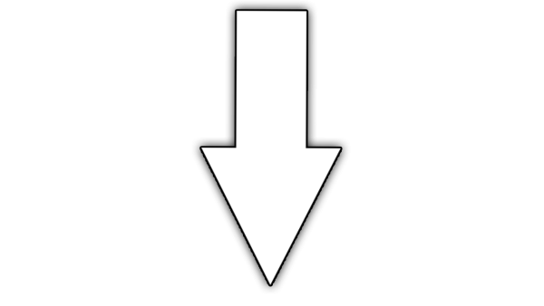 Стрелка вниз на белом фоне