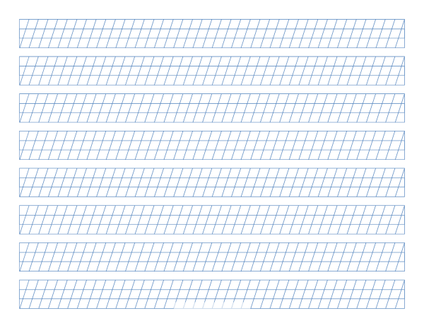 Сетка для каллиграфии 55 градусов а4
