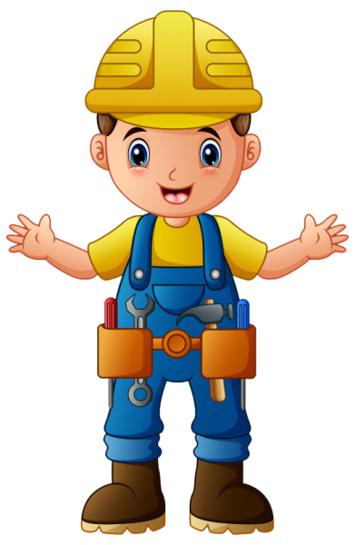 Мультяшные дети строители