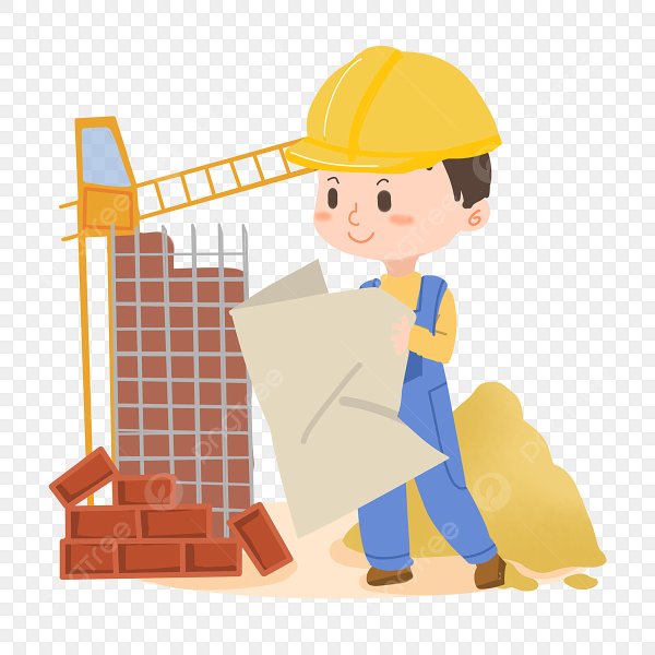 Строитель иллюстрация для детей