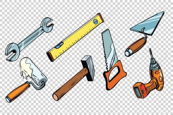 Строительные инструменты цветные рисунок