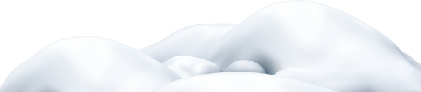 Снежные сугробы на прозрачном фоне