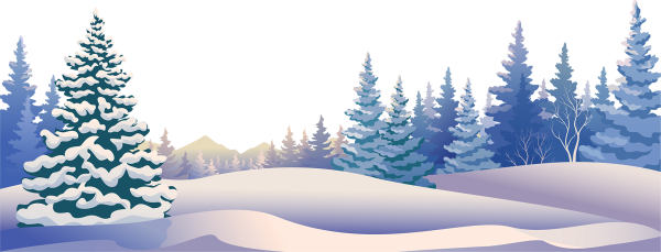 Зимний лес вектор