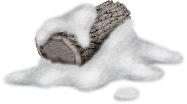 Сугробы снега на прозрачном фоне