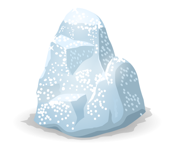 Снежная горка на прозрачном фоне