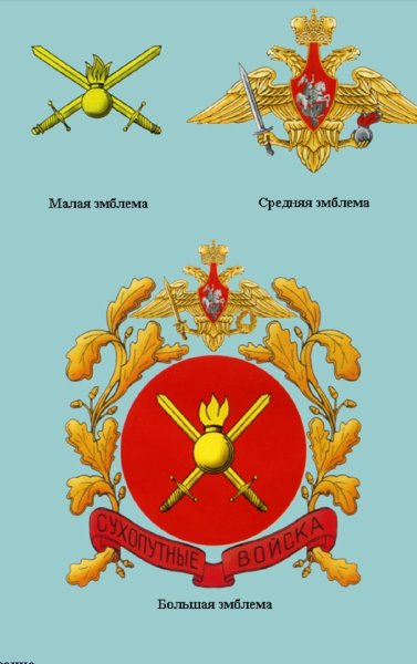 Эмблема Вооруженных сил Российской Федерации Сухопутные войска