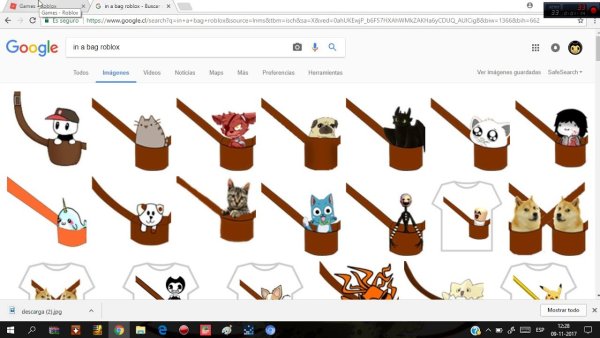 T Shirt для РОБЛОКС кот в сумке