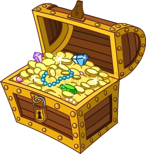 Пиратский сундук с сокровищами