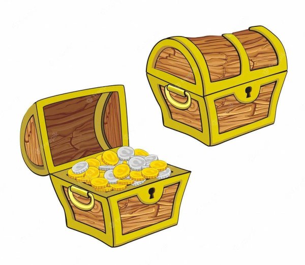Сундук с сокровищами закрытый