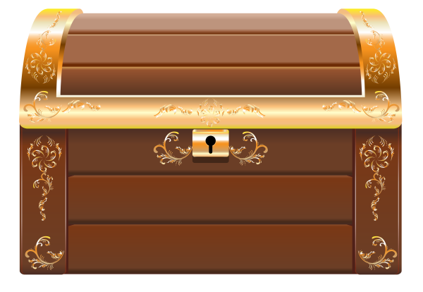 Сундучок на прозрачном фоне