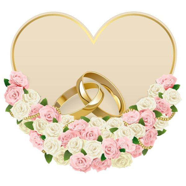 Рамка с обручальными кольцами