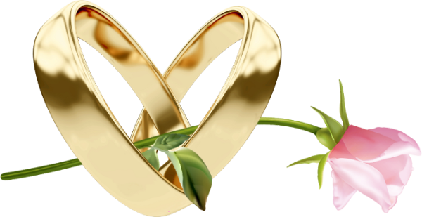 Свадебные кольца с ленточкой