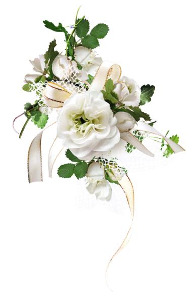 Цветы на свадьбу на белом фоне