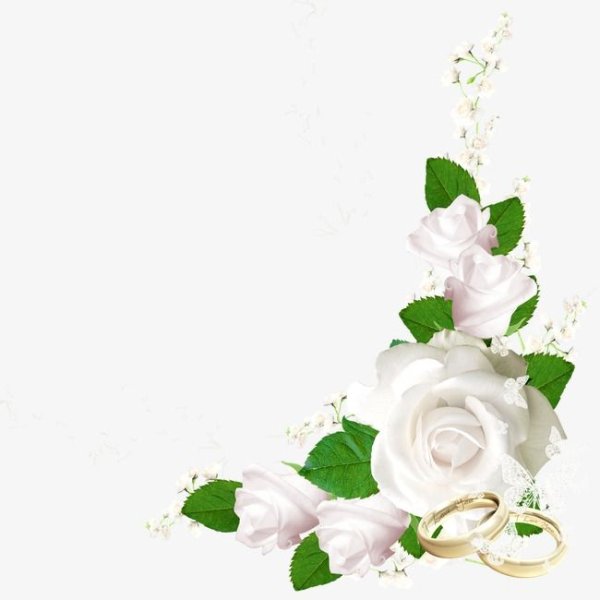 Белые цветочные уголки