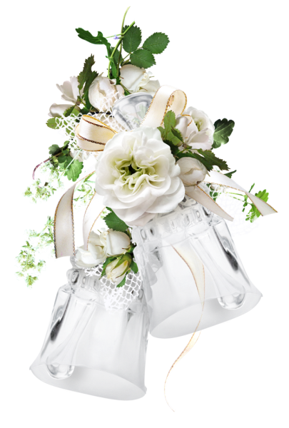 Свадебный букет на белом фоне