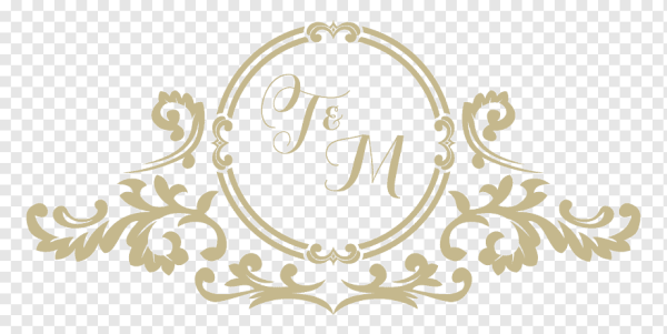 Свадебные вензеля на прозрачном фоне