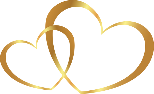 Два сердечка на прозрачном фоне