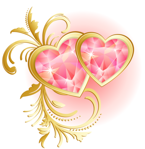 Прозрачные сердечки клипарт