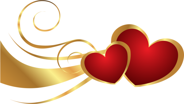 Сердечки на прозрачном фоне