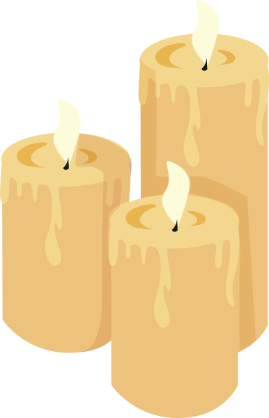 Свеча на прозрачном фоне