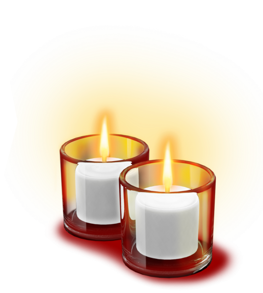 Свеча на прозрачном фоне