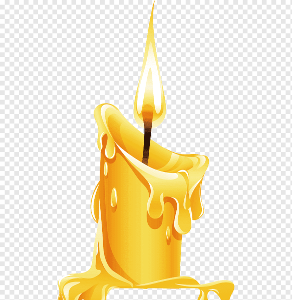 Свеча на прозрачном фоне