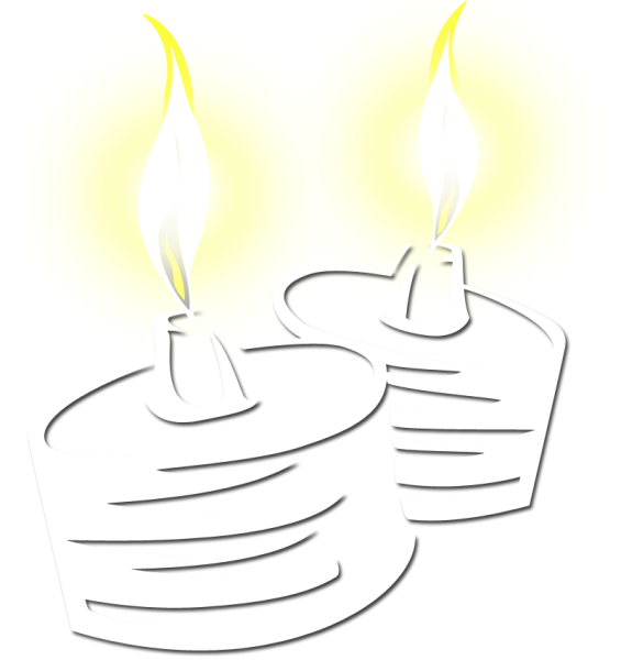 Свеча на белом фоне