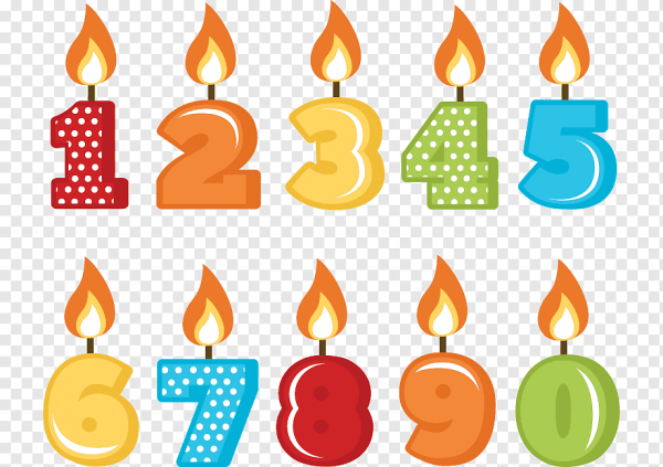 Свечки в виде цифр