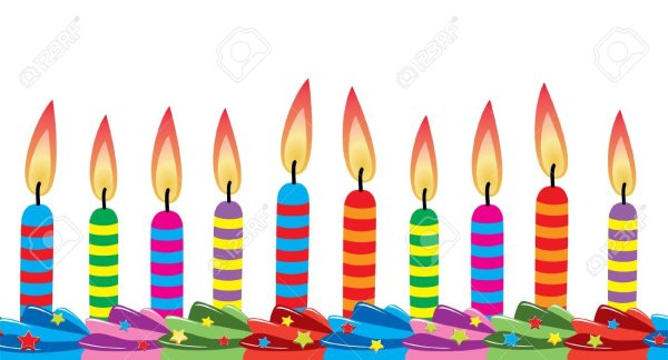 Торт со свечками вектор