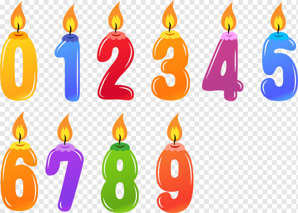 Цифры свечки вектор