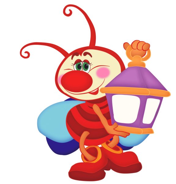 Светлячок на прозрачном фоне