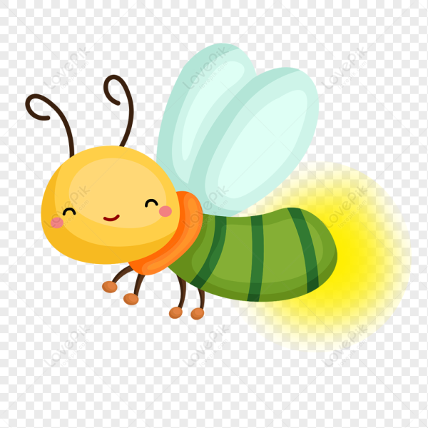 Светлячок на белом фоне