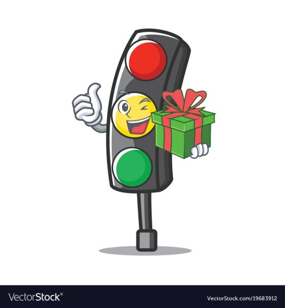 Светофор на белом фоне