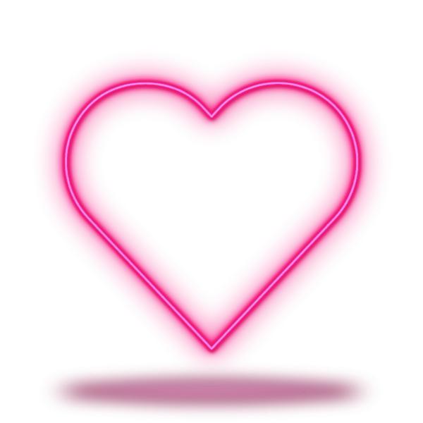 Сердце с розовой окантовкой