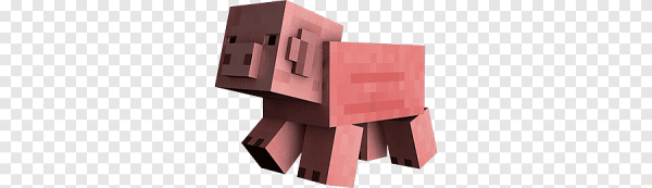 Свинка из МАЙНКРАФТА на прозрачном фоне
