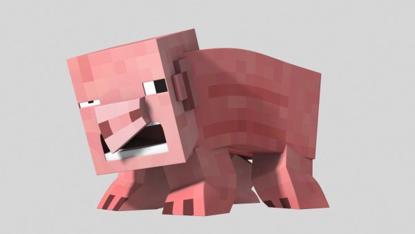 Модель свиньи майнкрафт