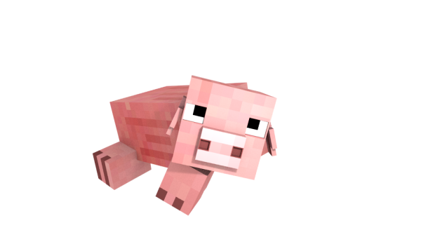 Свинка из МАЙНКРАФТА без фона