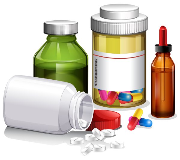 Лекарства вектор на белом фоне